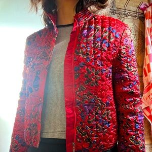 Red Polyester Satin Jacket (women’s)